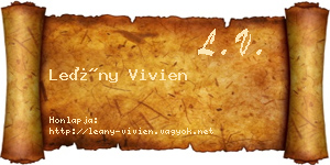 Leány Vivien névjegykártya
